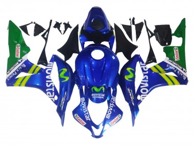 Shop 2007-2008 Honda CBR600RR Motorcycle Fairings - Blue Green MoviStar Castrol
