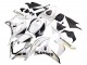 2007-2008 Honda CBR600RR Motorcycle Fairing - White Gold Glossy Black Playboy