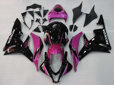 Shop 2007-2008 Honda CBR600RR Motorcycle Fairings - Pink Glossy Black Racing