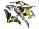 2007-2008 Honda CBR600RR Motorcycle Fairings - Grey Fluorescent Yellow Shark