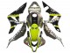 2007-2008 Honda CBR600RR Motorcycle Fairings - Grey Fluorescent Yellow Shark