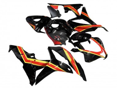 Shop 2007-2008 Honda CBR600RR Motorcycle Fairings - Red Gold Glossy Black