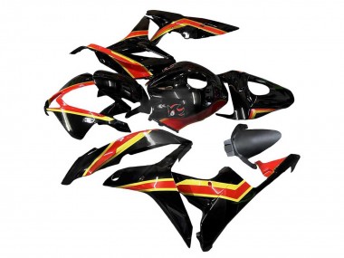 Shop 2007-2008 Honda CBR600RR Motorcycle Fairings - Red Gold Glossy Black
