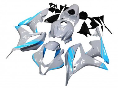 Shop 2007-2008 Honda CBR600RR Motorcycle Fairings - Glossy Grey Light Blue