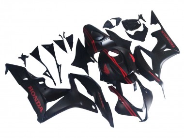 Shop 2007-2008 Honda CBR600RR Motorcycle Fairings - Matte Black Red
