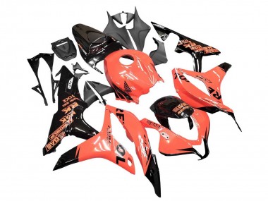 Shop 2007-2008 Honda CBR600RR Motorcycle Fairings - Orange Glossy Black Repsol