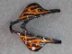 2007-2008 Honda CBR600RR Motorcycle Fairings - Glossy Black Orange Flame
