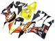 2007-2008 Honda CBR600RR Motorcycle Fairings - Yellow Orange Glossy Black Rossi Repsol