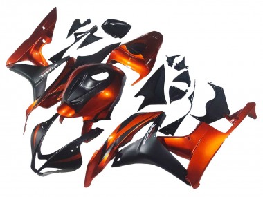 Shop 2007-2008 Honda CBR600RR Motorcycle Fairing - Orange Matte Black