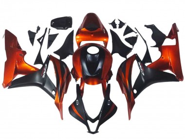 Shop 2007-2008 Honda CBR600RR Motorcycle Fairing - Orange Matte Black