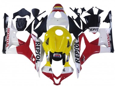 Shop 2007-2008 Honda CBR600RR Motorcycle Fairings - White Yellow Red Repsol HRC