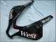 2007-2008 Honda CBR600RR Motorcycle Fairings - Glossy Black White West