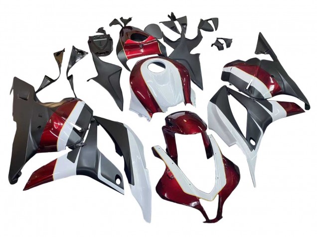 2009-2012 Honda CBR600RR Motorcycle Fairings - White Red Matte Black