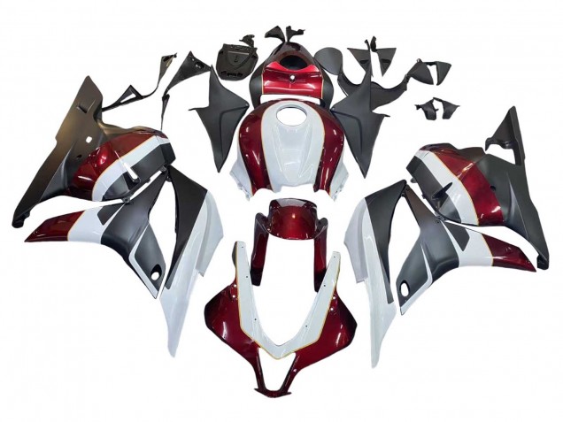 2009-2012 Honda CBR600RR Motorcycle Fairings - White Red Matte Black