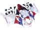 2009-2012 Honda CBR600RR Motorcycle Fairings - White Red Blue