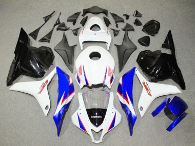 Shop 2009-2012 Honda CBR600RR Bike Fairings - White Blue Glossy Black