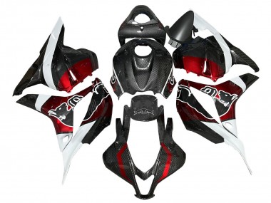 Shop 2009-2012 Honda CBR600RR Motorcycle Fairings - White Red Black Carbon Fiber