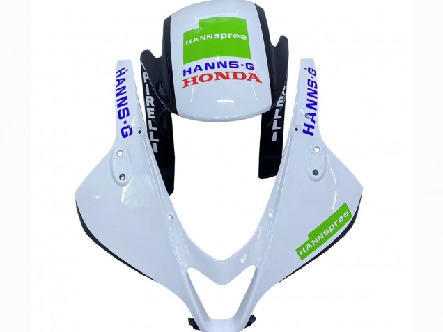 2009-2012 Honda CBR600RR Motorcycle Fairings - White Green Glossy Black Hannspree