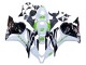 2009-2012 Honda CBR600RR Motorcycle Fairings - White Green Glossy Black Hannspree