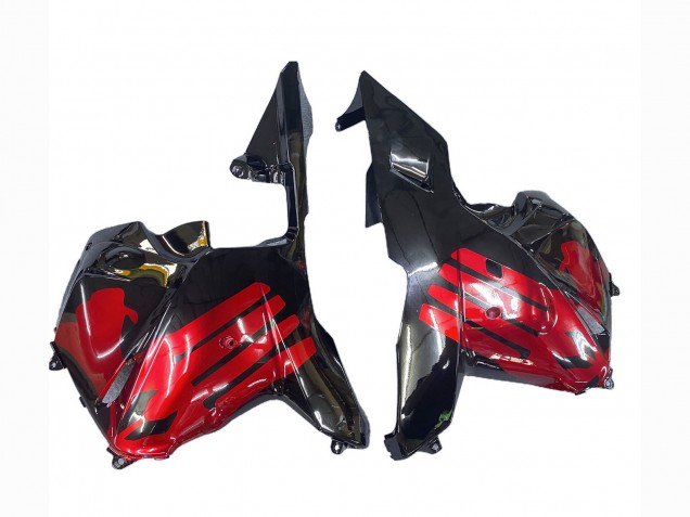 2009-2012 Honda CBR600RR Motorcycle Fairings - Red Glossy Black