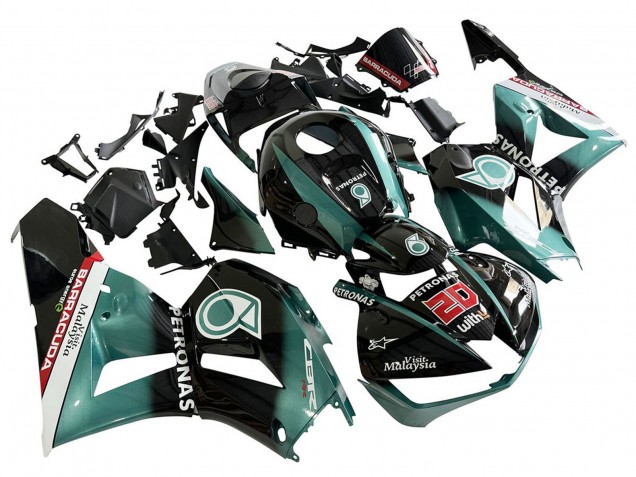 2013-2026 Honda CBR600RR Motorcycle Fairing - Teal Blue Glossy Black Petronas 20