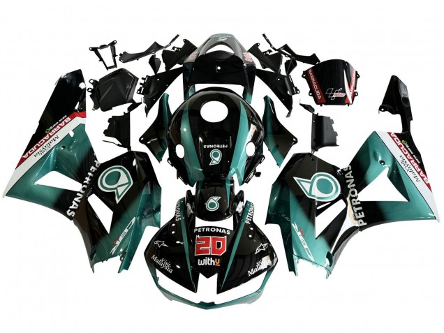 2013-2026 Honda CBR600RR Motorcycle Fairing - Teal Blue Glossy Black Petronas 20