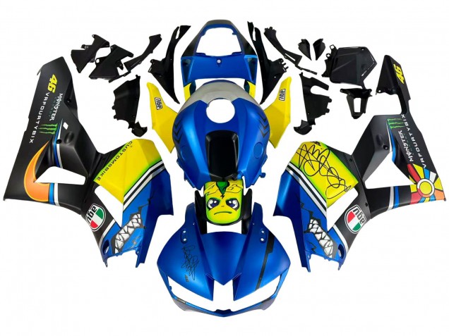 2013-2026 Honda CBR600RR Motorcycle Fairings - Blue Yellow Matte Black Green Monster Shark
