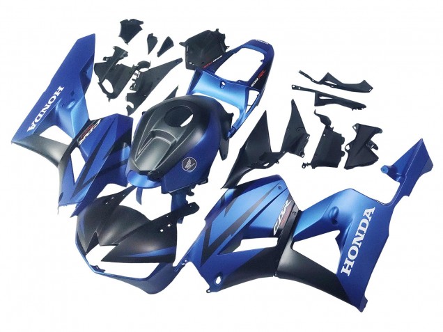 2013-2026 Honda CBR600RR Motorcycle Fairings - Blue Matte Black Racing