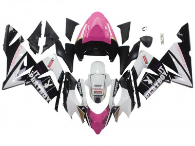 Shop 2004-2005 Kawasaki ZX10R Motorcycle Fairings - Black Pink White Playboy Motul