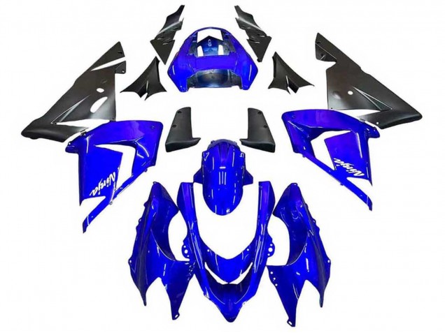 2004-2005 Kawasaki ZX10R Motorcycle Fairings - Blue Black Ninja