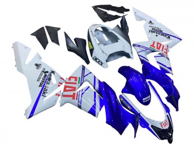 Shop 2004-2005 Kawasaki ZX10R Motorcycle Fairings - Glossy Blue White Fiat Motul