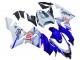 2004-2005 Kawasaki ZX10R Motorcycle Fairings - Glossy Blue White Fiat Motul