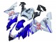 2004-2005 Kawasaki ZX10R Motorcycle Fairings - Glossy Blue White Fiat Motul