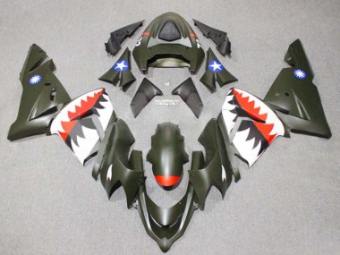 Shop 2004-2005 Kawasaki ZX10R Motorcycle Fairings - Silver Black Ninja
