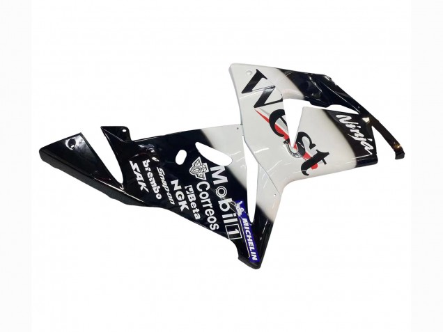 2004-2005 Kawasaki ZX10R Motorcycle Fairings - White Black West Ninja