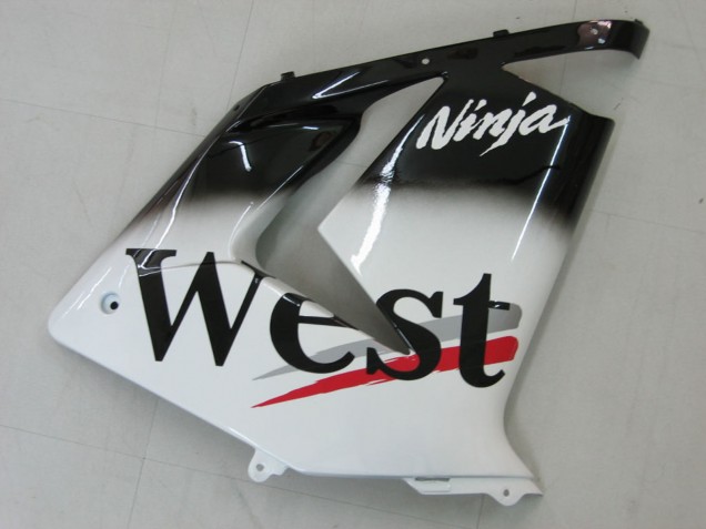 2004-2005 Kawasaki ZX10R Motorcycle Fairings - White Black West Ninja