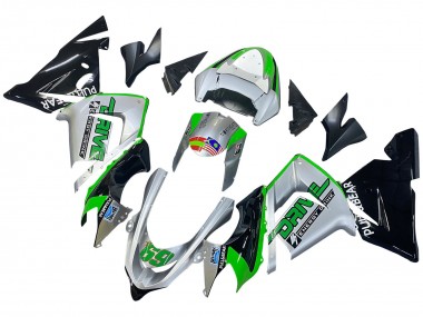 Shop 2004-2005 Kawasaki ZX10R Motorcycle Fairings - Green Silver Black 69