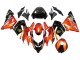 2004-2005 Kawasaki ZX10R Motorcycle Fairings - Burnt Orange Black Monster Elf