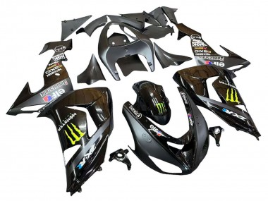 Shop 2006-2007 Kawasaki ZX10R Motorcycle Fairings - Grey Yellow Glossy Black Monster Elf