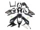 2008-2010 Kawasaki ZX10R Motorcycle Fairings - Glossy Black White Green Monster Elf