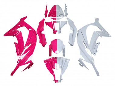 Shop 2011-2015 Kawasaki ZX10R Motorcycle Fairings - Pink White Split