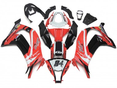Shop 2011-2015 Kawasaki ZX10R Motorcycle Fairings - White Red Glossy Black Pedercini 84