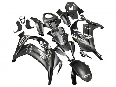 Shop 2011-2015 Kawasaki ZX10R Motorcycle Fairings - Matte Black Green Elf