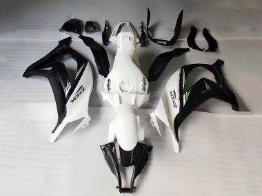 Shop 2011-2015 Kawasaki ZX10R Motorcycle Fairings - White Matte Black Green Decals
