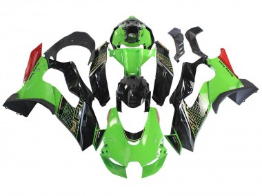 Shop 2021-2025 Kawasaki ZX10R Motorcycle Fairing - Green Black Red Honeycomb