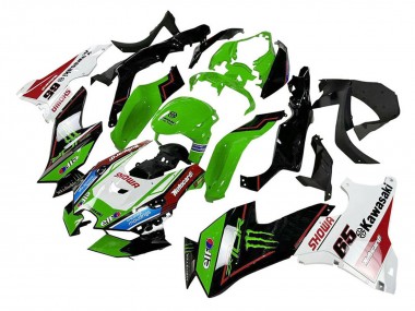 Shop 2021-2025 Kawasaki ZX10R Motorcycle Fairings - Green Black White Red Blue Showr Elf Monster
