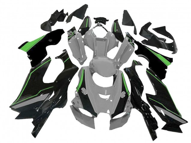 2021-2025 Kawasaki ZX10R Motorcycle Fairing - Grey Green Black