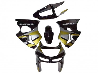 Shop 1998-1999 Kawasaki ZX6R Motorcycle Fairings - Glossy Black Silver Yellow