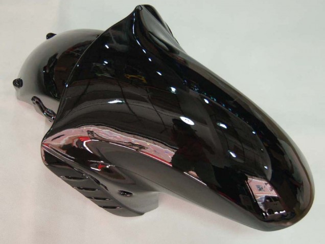 2006-2011 Kawasaki ZX14R ZZR1400 Motorcycle Fairing - Glossy Black Green Flame