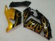 2006-2011 Kawasaki ZX14R ZZR1400 Motorcycle Fairings - Glossy Black Gold Flame